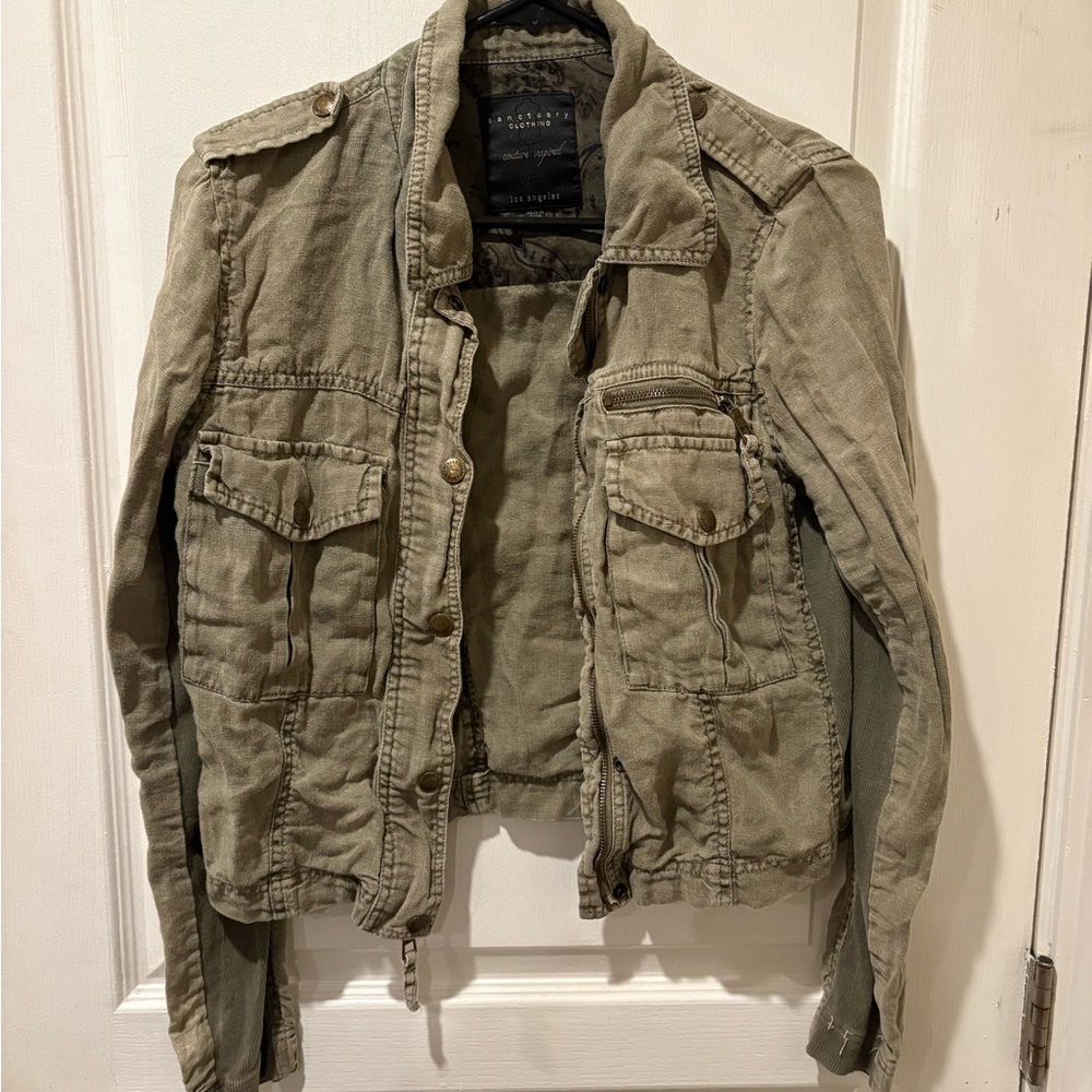 Sanctuary Khaki Military Field Jacket
